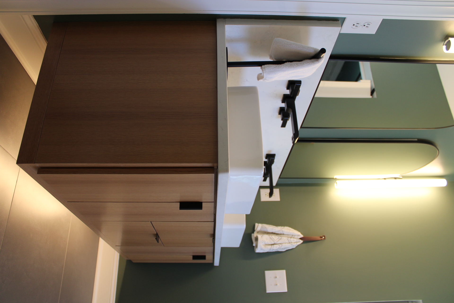 Custom oak vanity