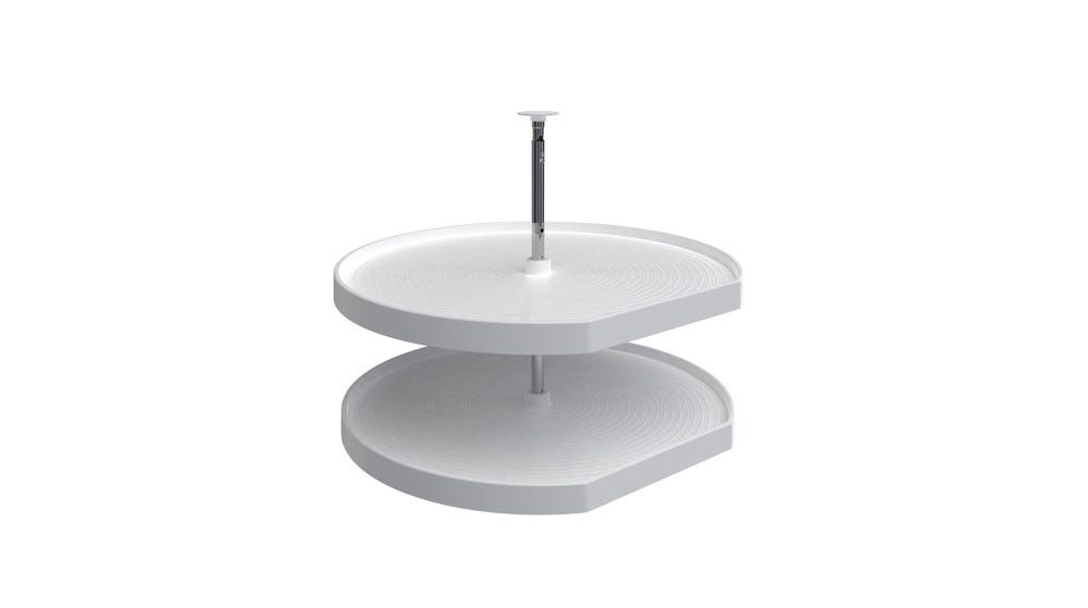 6072 D-Shape Wood Lazy Susan